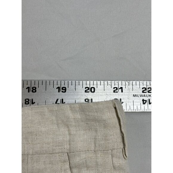Puntodue Linen Shorts Men's Size 42 Pleated Pockets Made in Italy Light Beige - Picture 6 of 9